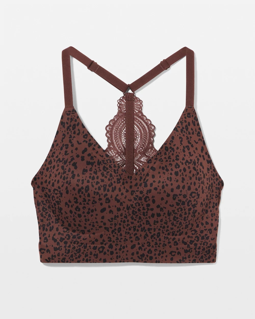 HOT SPOT MOCHA MINI Racerback Bralette with Lace Back