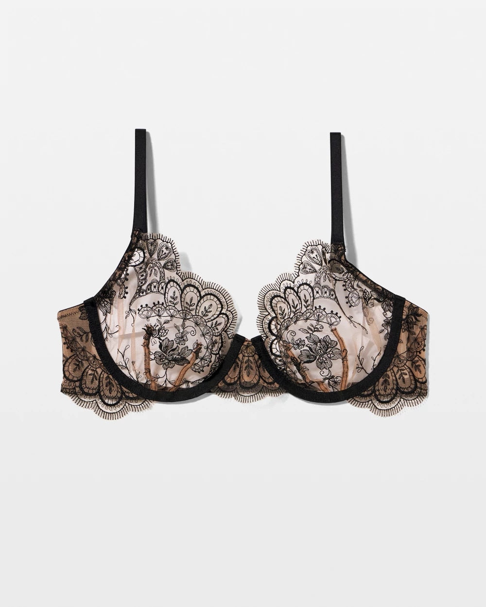 BLACK Tattoo Embroidered Perfect Coverage Bra