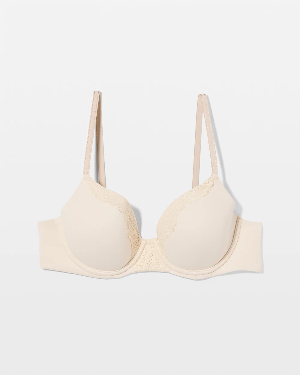 PALE SAND Embraceable Perfect Coverage Bra with Crochet Lace