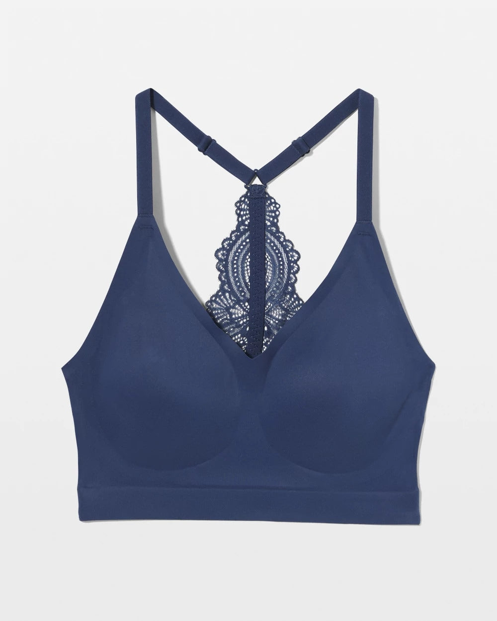 INK BLUE Racerback Bralette with Lace Back