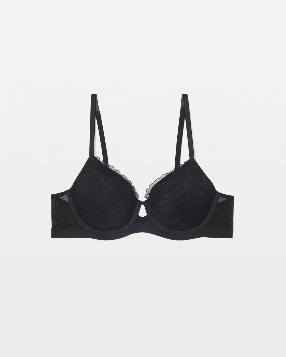 BLACK Perfect Coverage Bra with Lace