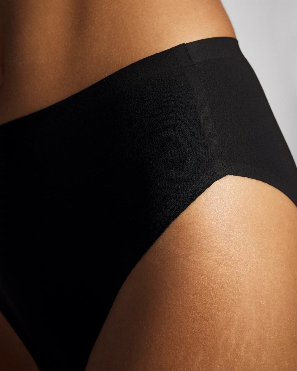 BLACK Soft Stretch High Leg Panty