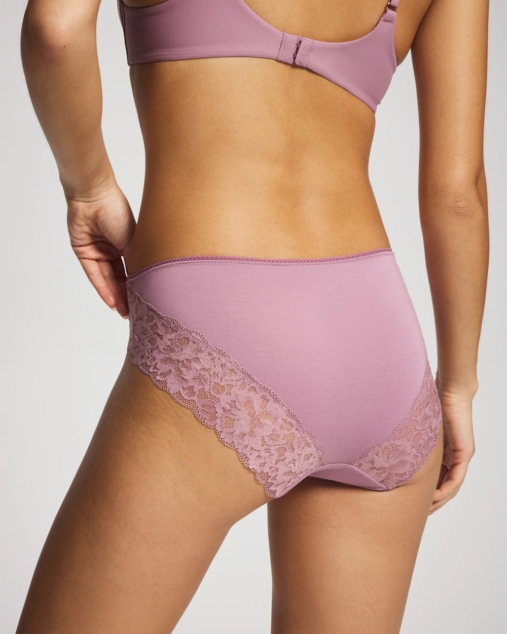BEACH PLUM High-Leg Panty With Signature Lace