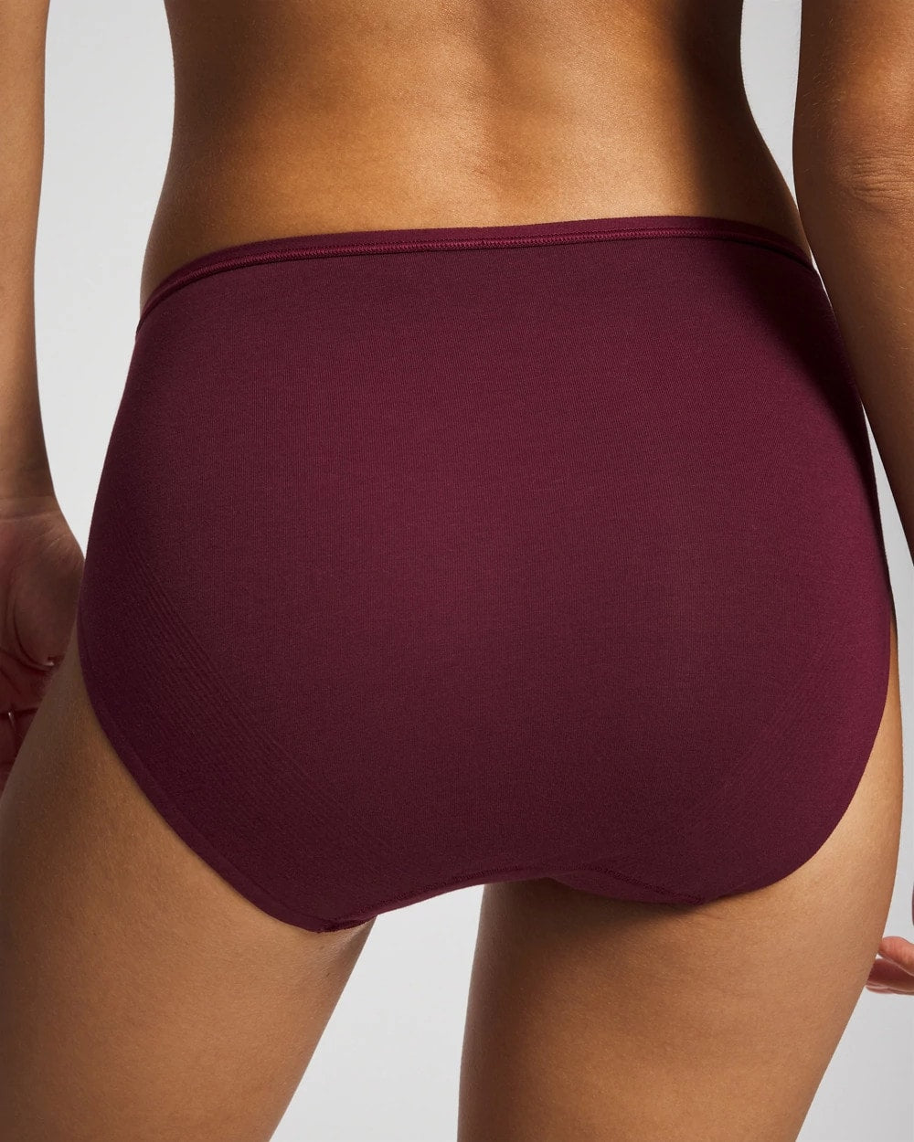 VELVET PLUM Cotton High Leg Panty