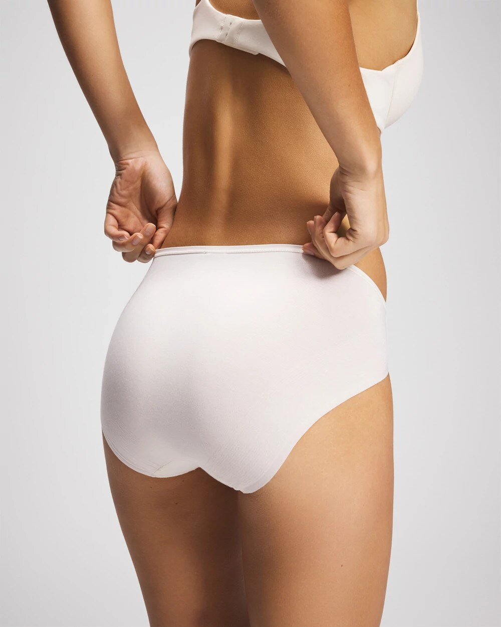 IVORY Cotton High Leg Panty