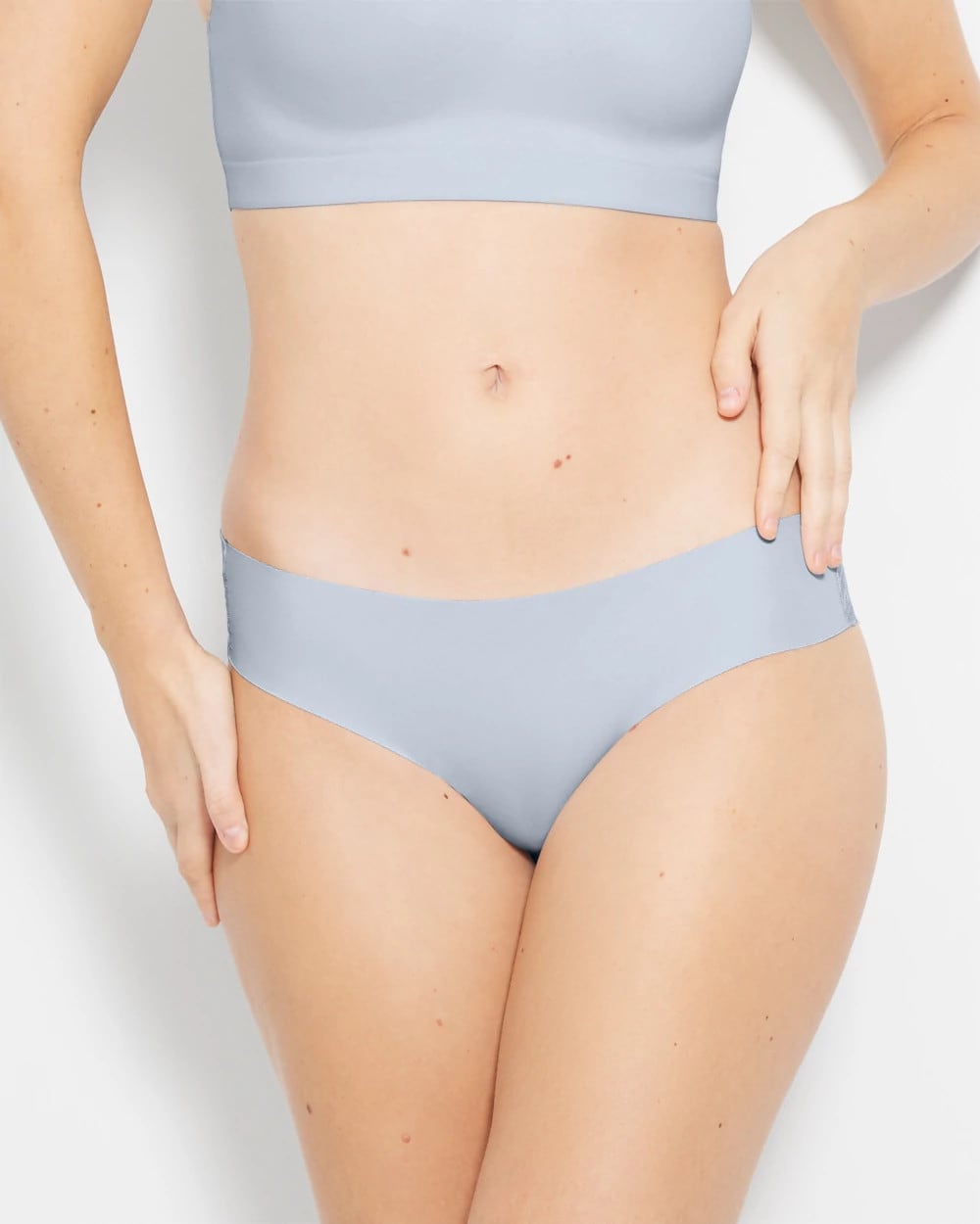 BLUE MIST Cheeky Hipster Panty with Lace Back