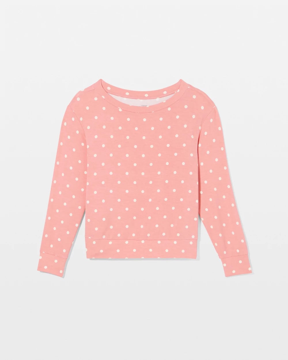DREAMY DOT MID BLUSH PINK Long-Sleeve Pajama Top