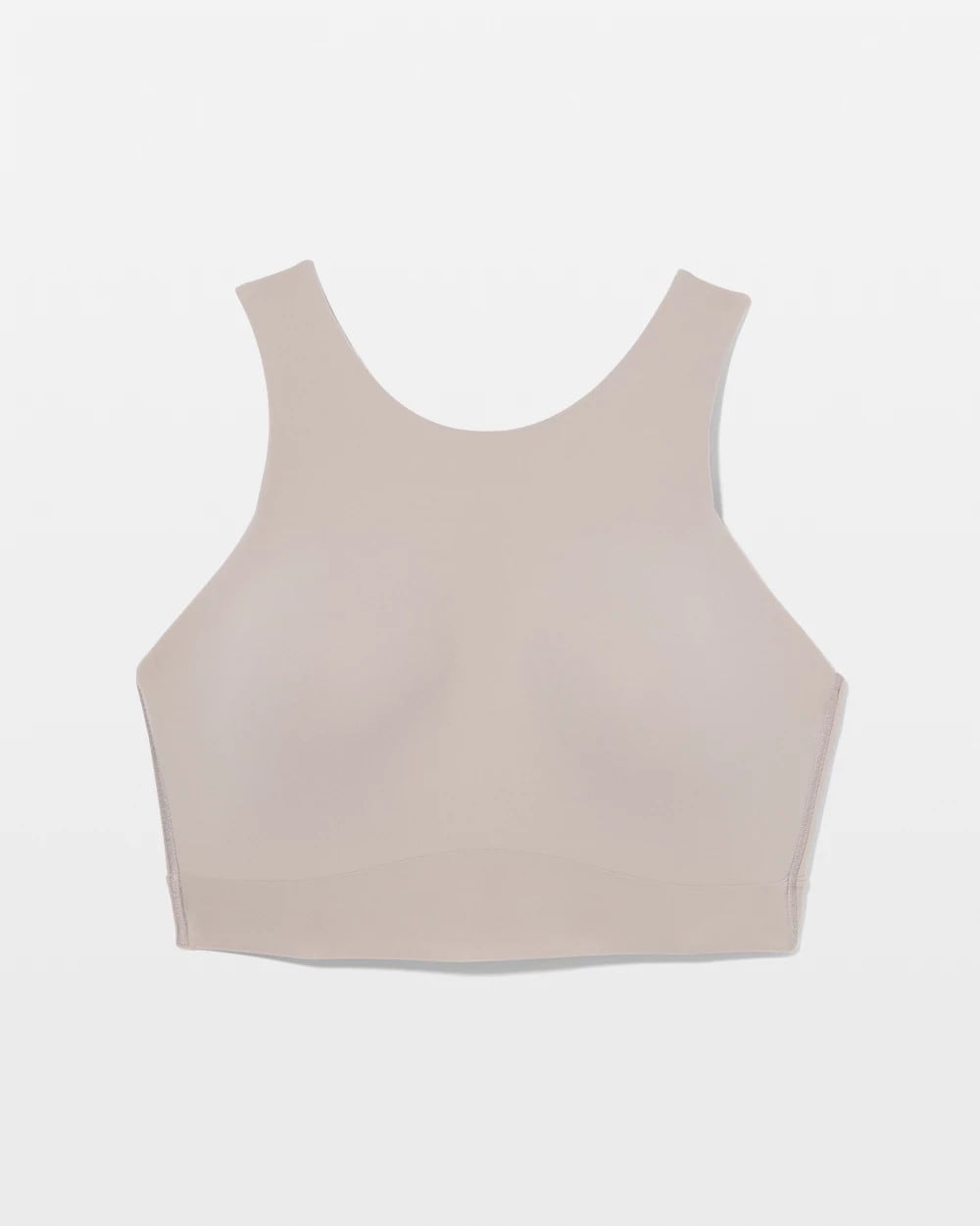 SILVER TAUPE High-Neck Yoga Bra