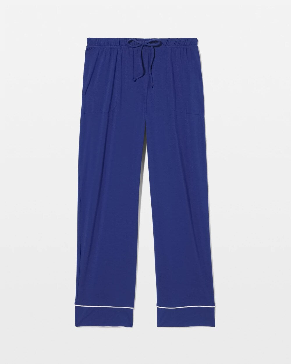 MAJESTY BLUE Solid Piped Pajama Pant