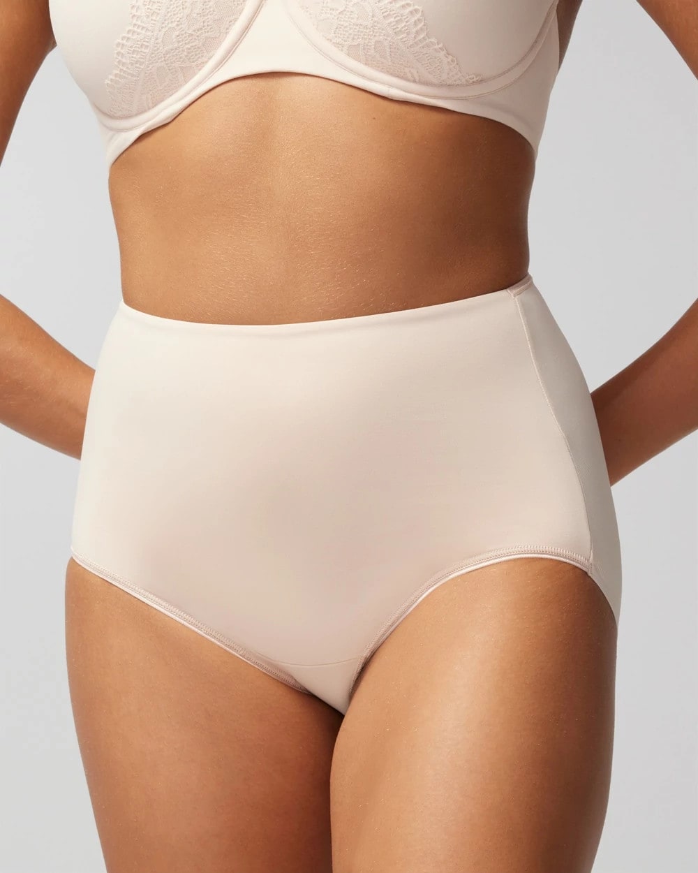 PALE SAND High-Waist Brief Panty