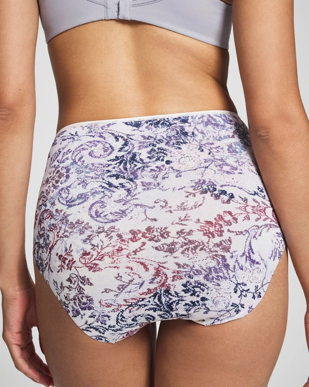 LACE HARMONY M LILAC Tummy High-Waist Brief Panty with Lace