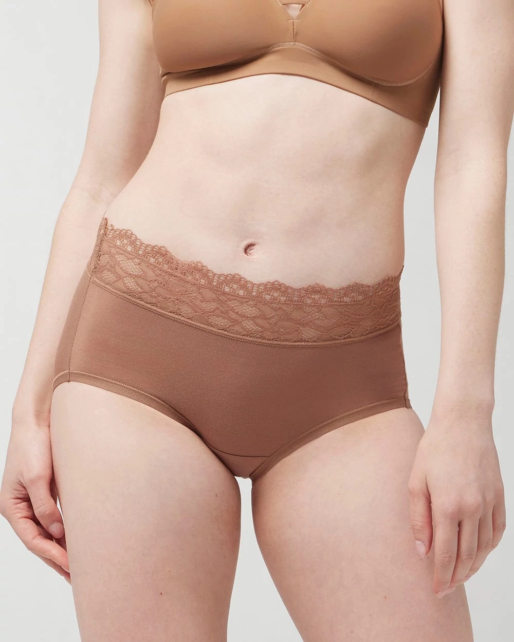 WARM SIENNA Brief Panty with Enchanting Lace