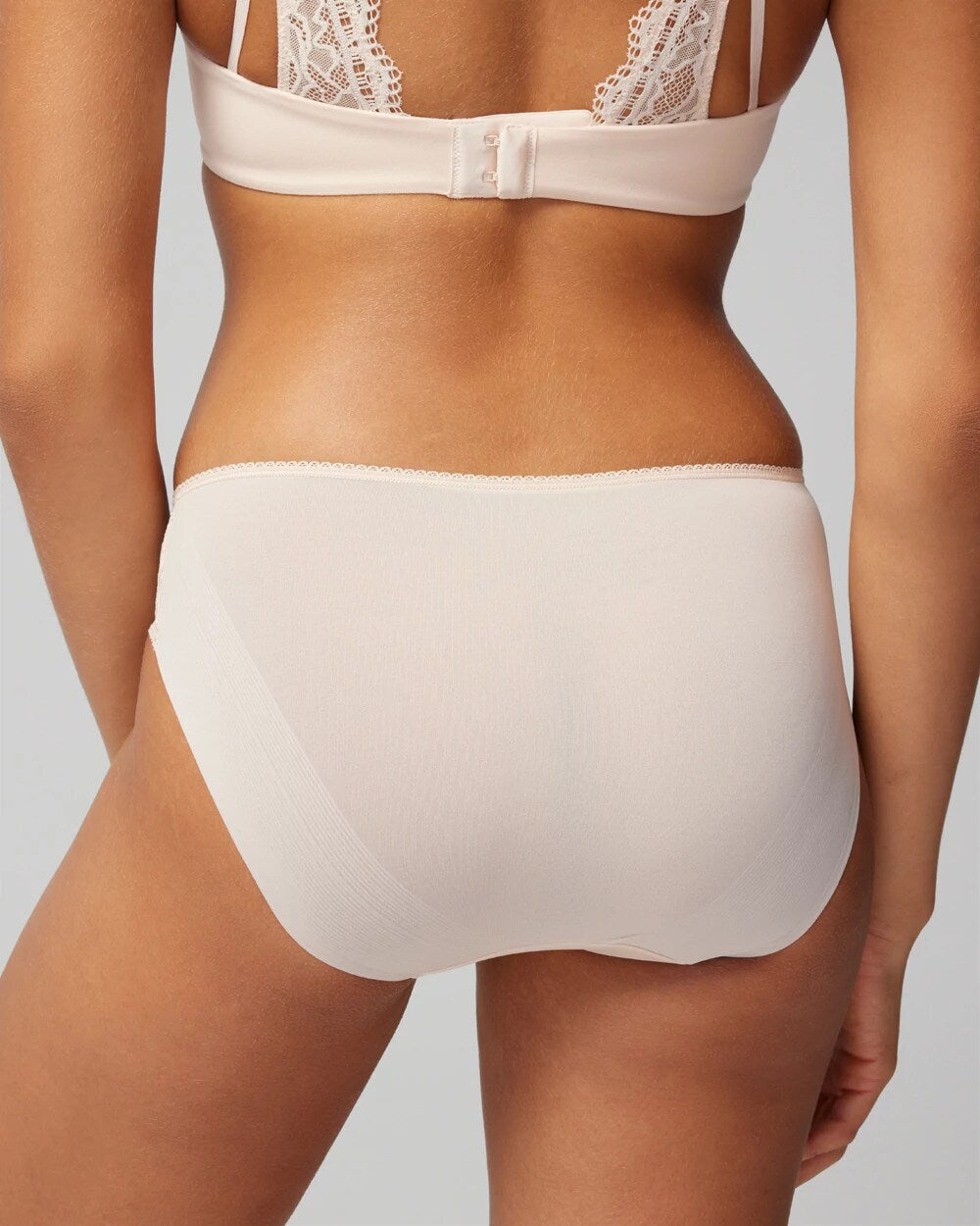PALE SAND Hipster Panty with Lace