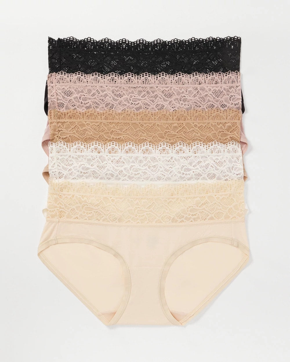 BASIC MULTI PACK Hipster Panty with Super Soft Enchanting Lace 5 pack