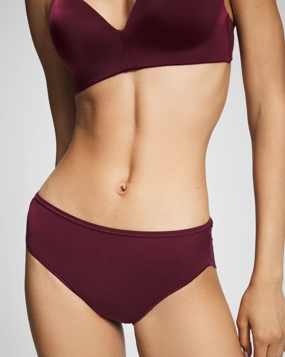 VELVET PLUM Lace Back Hipster Panty