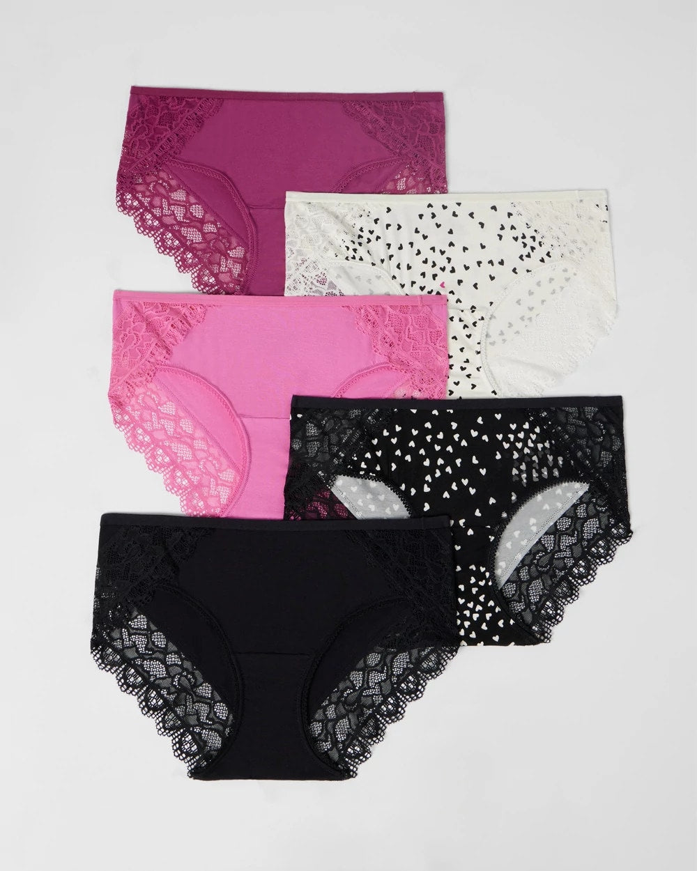 HEARTBREAKER MULTIPACK Hipster Panty with Enchanting Lace 5 Pack