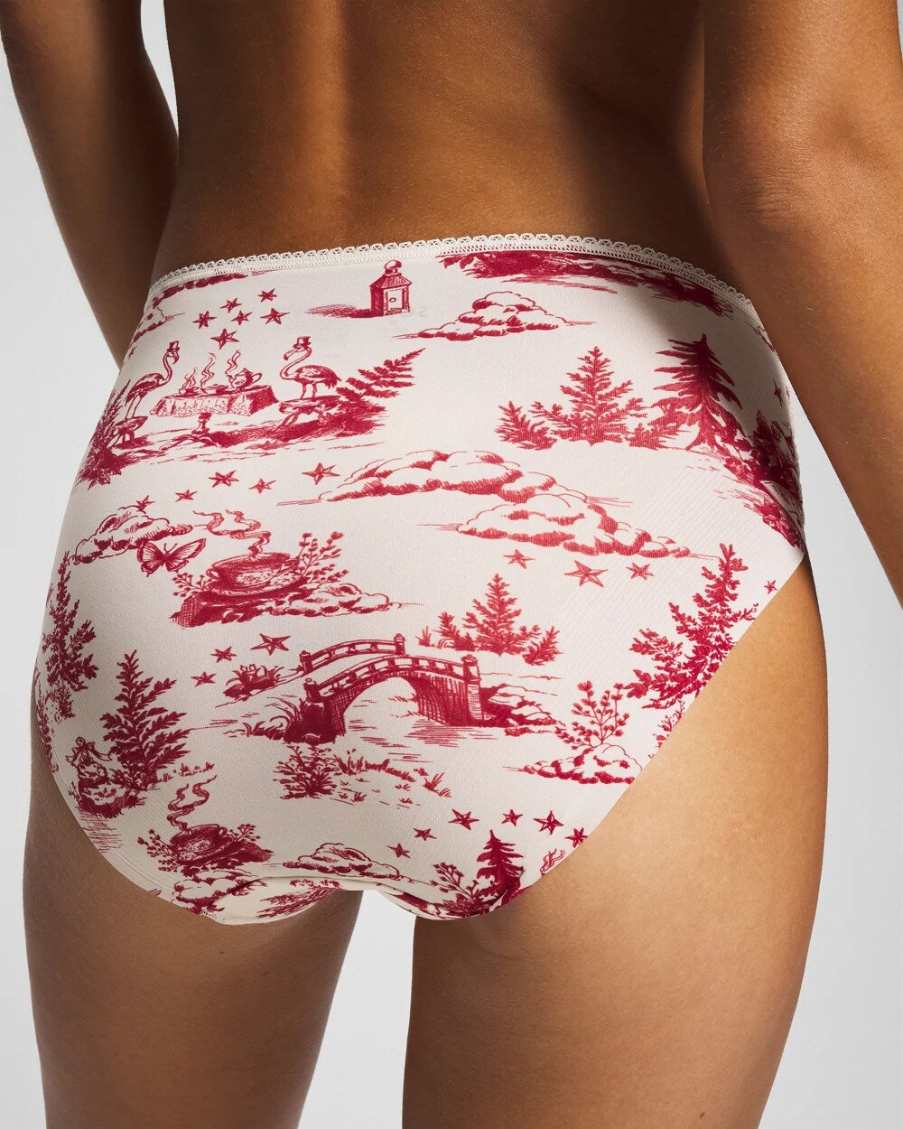 ENCHANTED TOILE CHAMPAGNE Edge High-Leg Panty with Lace