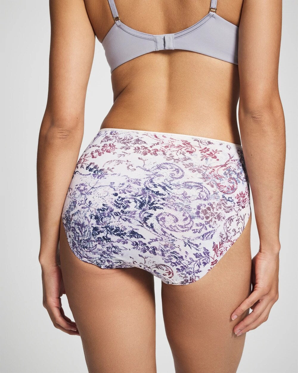 LACE HARMONY M LILAC Tummy High-Leg Brief Panty with Lace