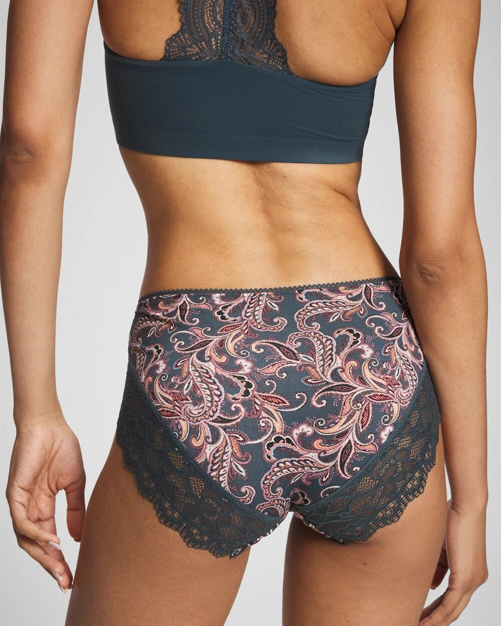 IMPERIAL PAISLEY M PET High-Leg Panty with Enchanting Lace