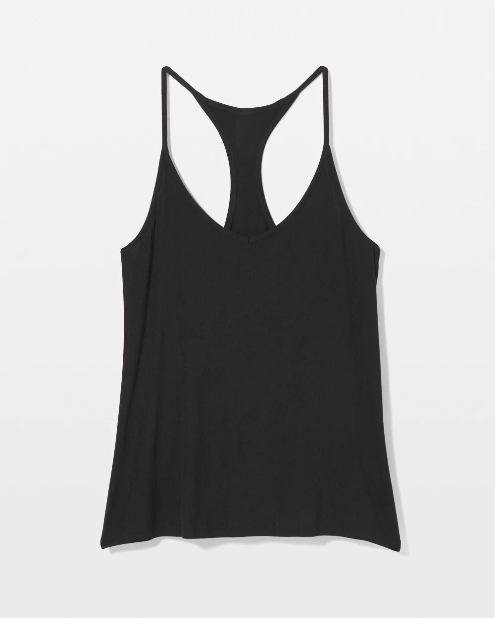 BLACK Lightweight Rib Knit Pajama Cami