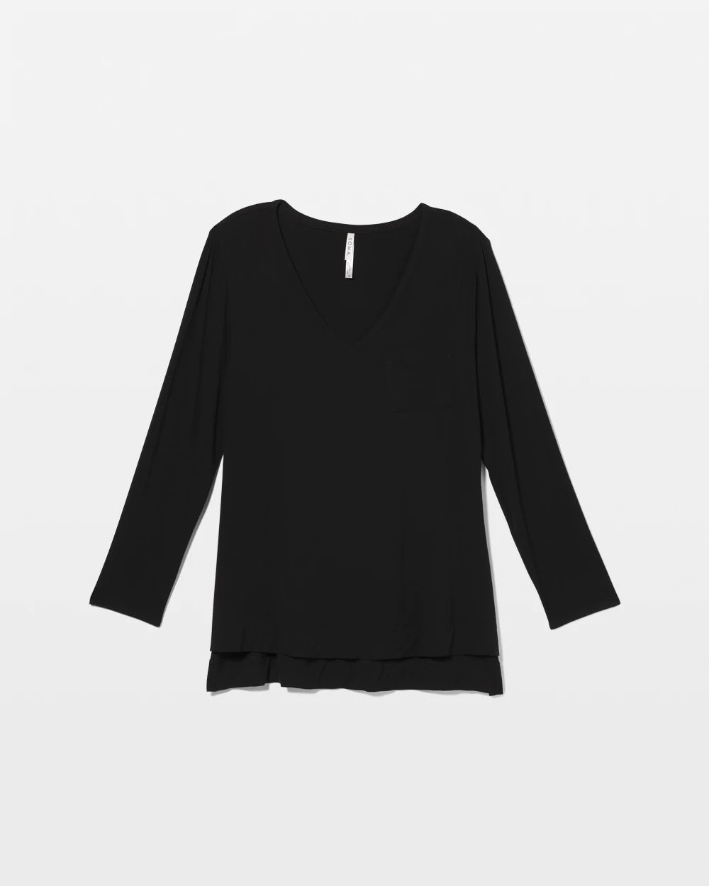 BLACK Long Sleeve Pajama Tee