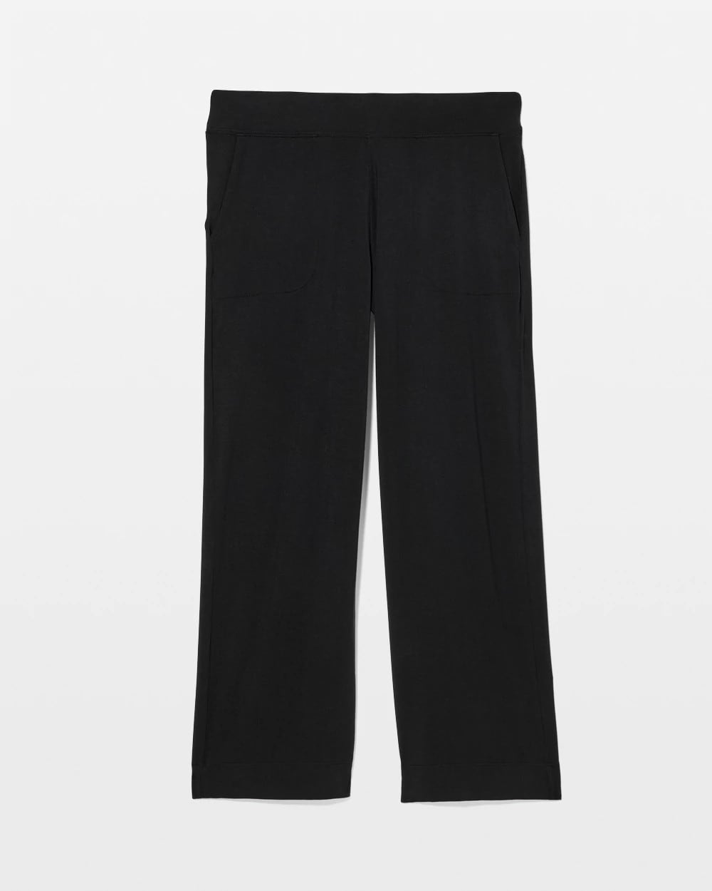 BLACK Cropped Pajama Pants