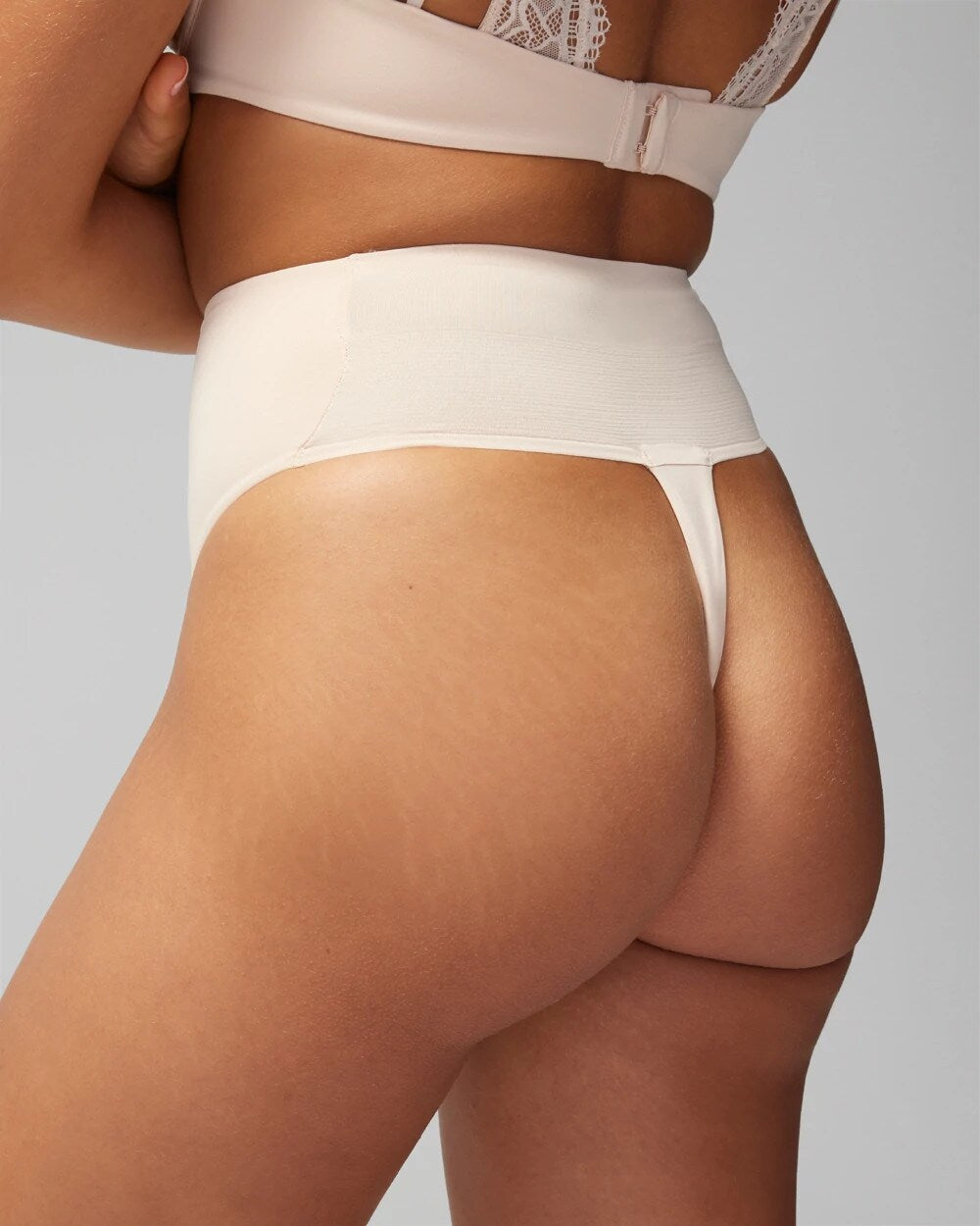 PALE SAND Tummy High-Waist Thong Panty