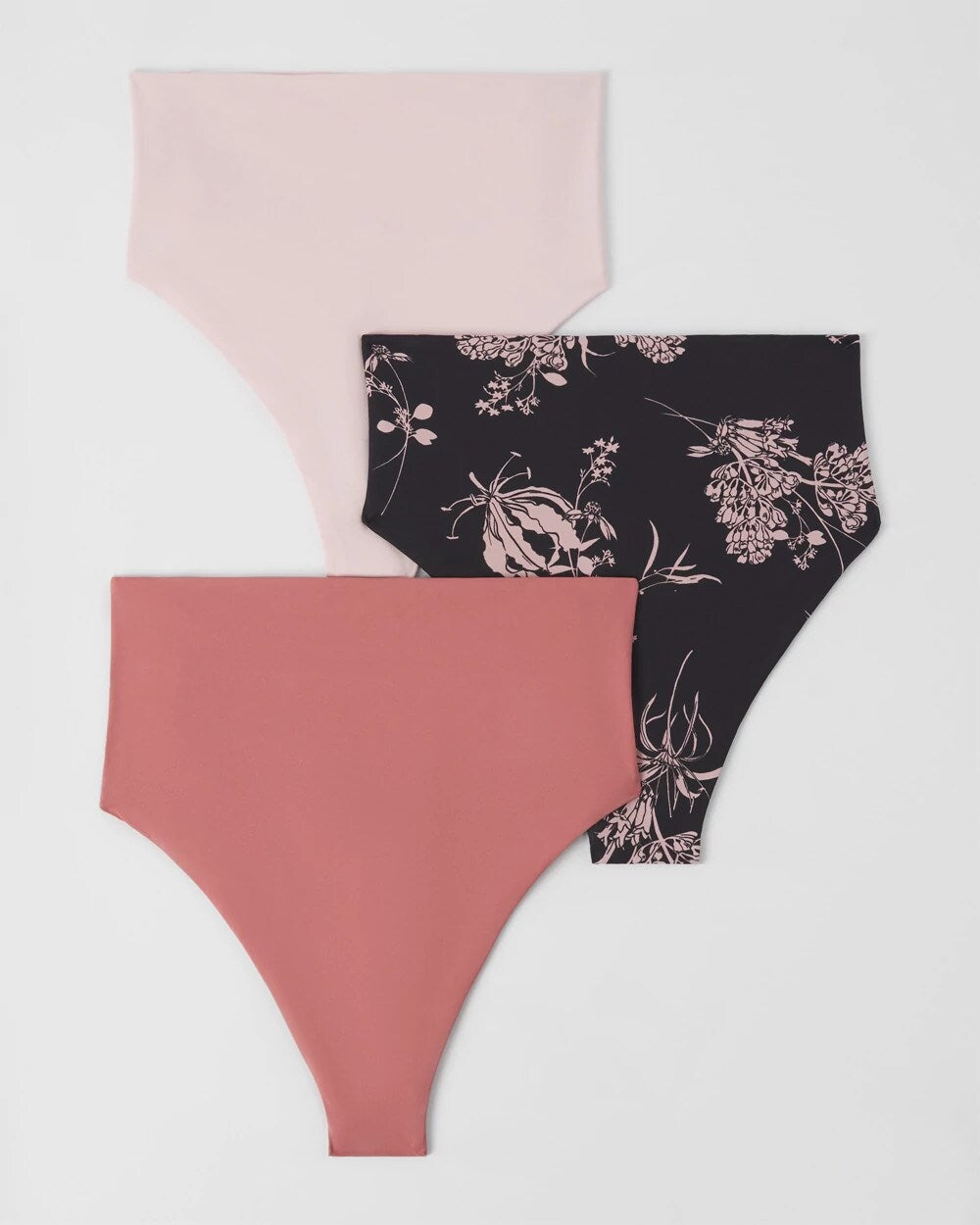 SHADOW FLEUR MULTIPACK High-Waist Thong Panty 3 Pack