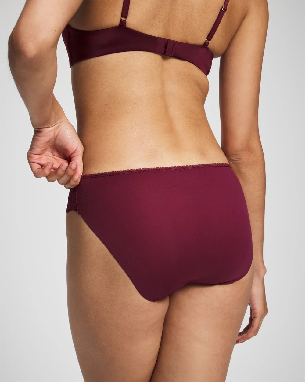 VELVET PLUM Edge Bikini Panty with Lace