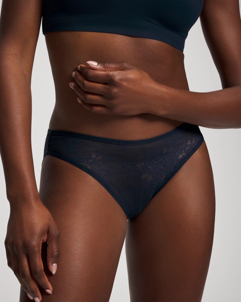NIGHTFALL NAVY All-Over Lace Bikini