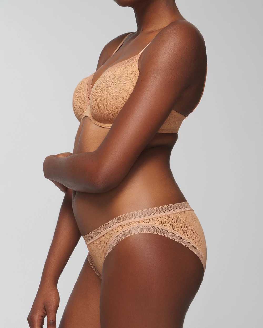 CREME BRULEE Soma Bikini Panty with Stretch Lace