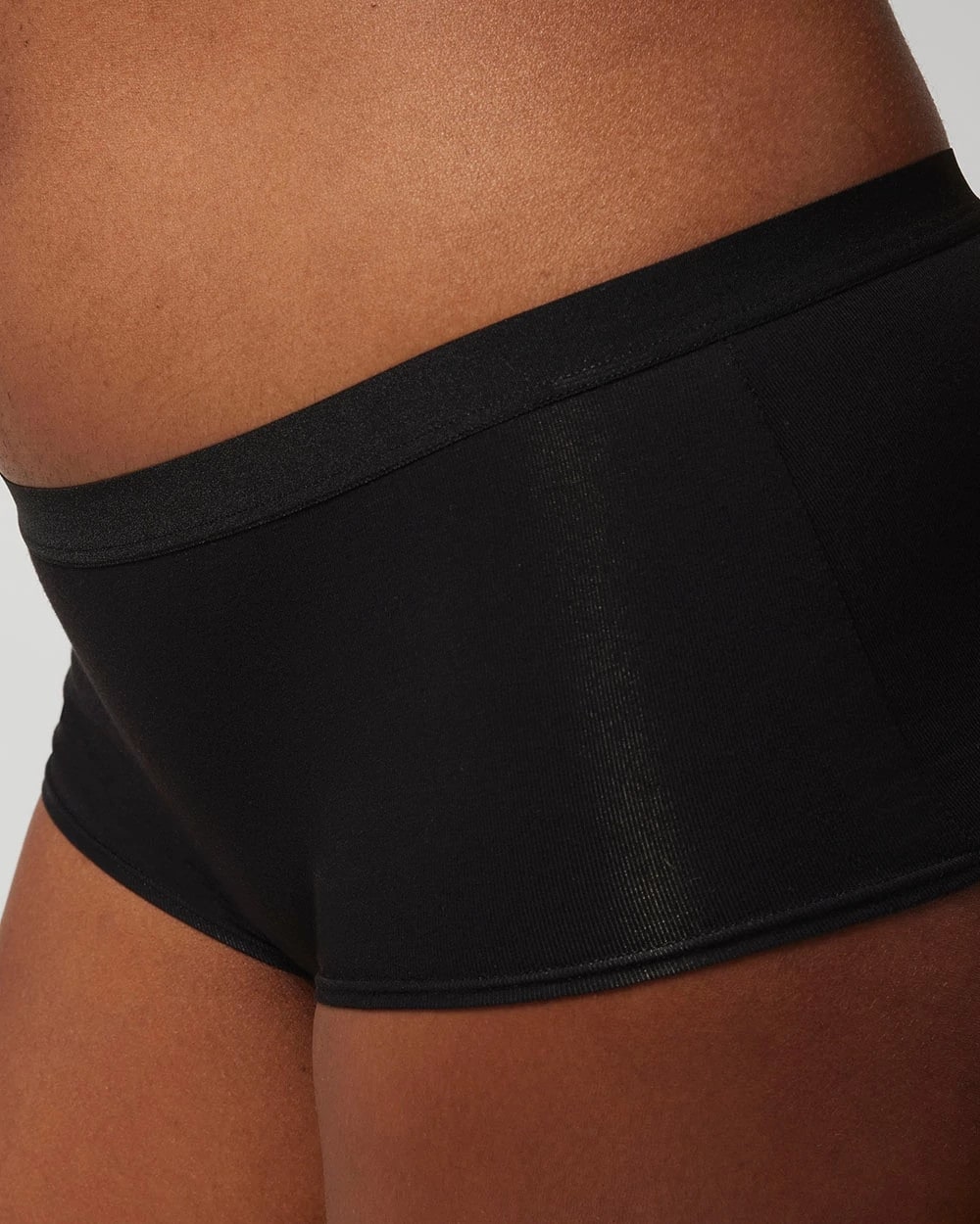 BLACK Cotton Boyshort Panty