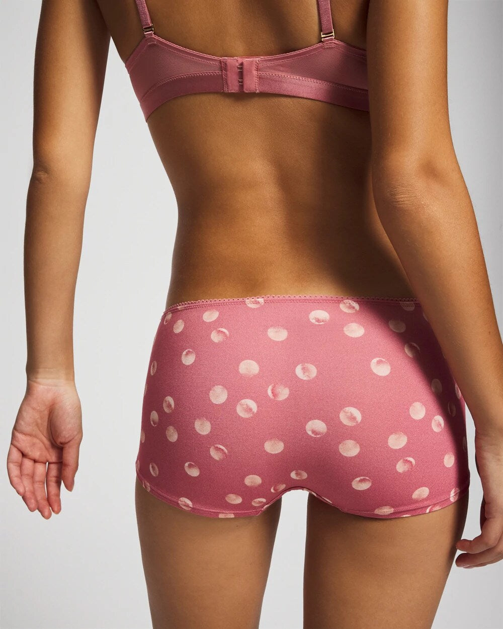 WATER SPOTS ANTIQUE PINK Lace Boyshort Panty
