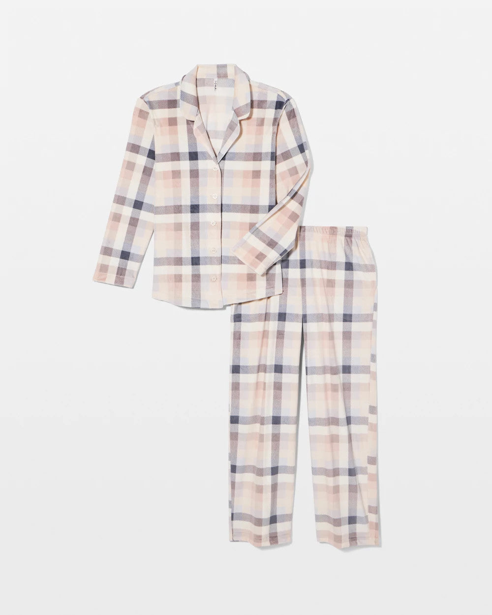 PRISM PLAID GRAY Long Sleeve Pajama Set