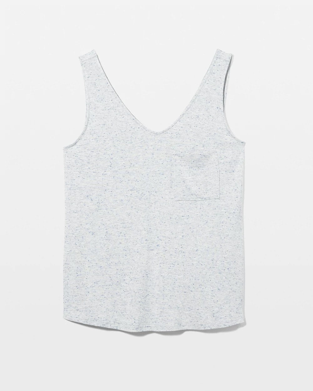 BLUE SLUB Slub V-Neck Pajama Tank
