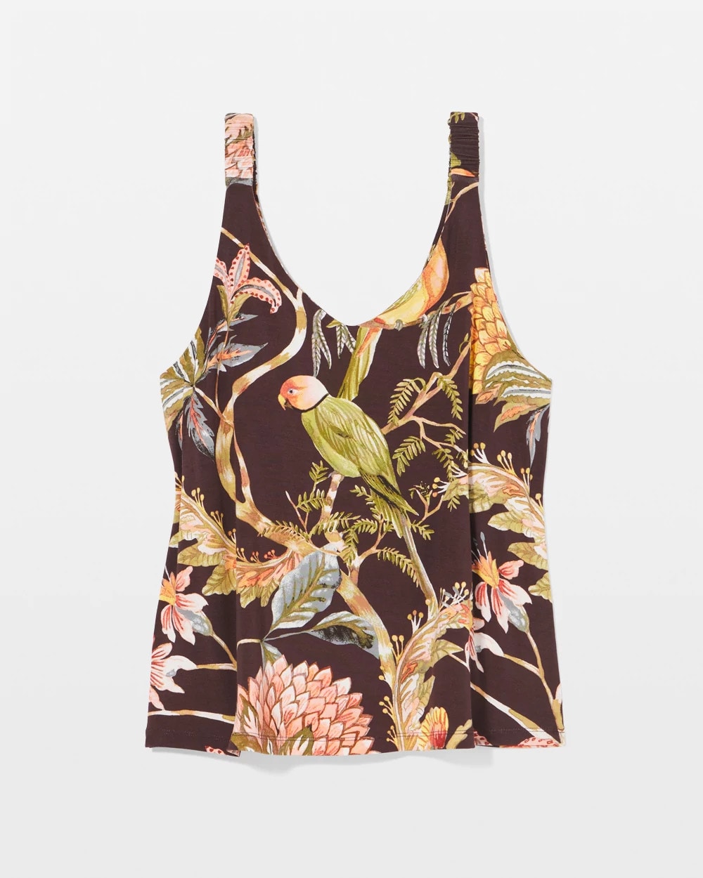 PARROT-DISO PLUME G PLUM Shirred Strap Pajama Tank