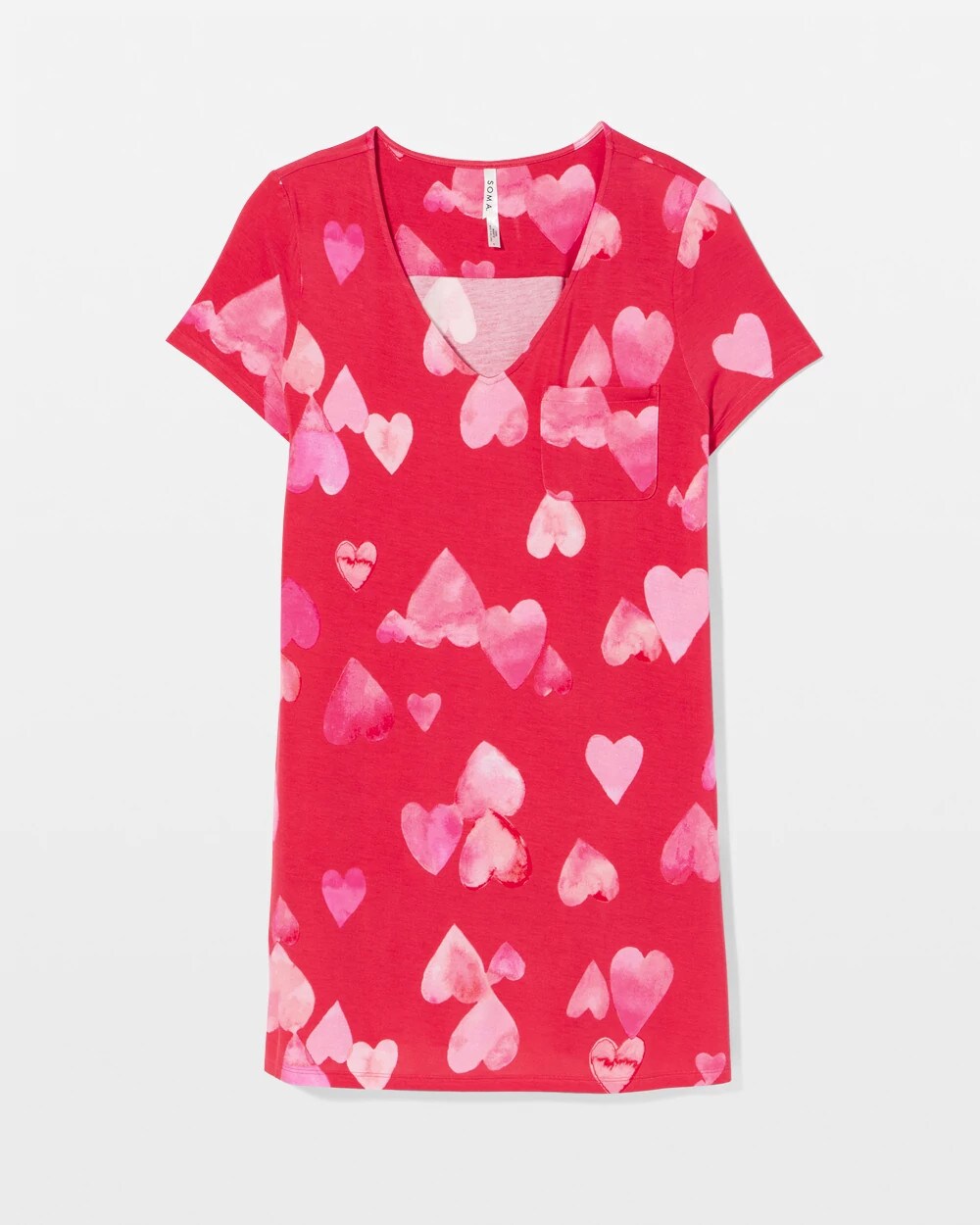 WHOLE LOTTA LOVE RED Short Sleeve Sleepshirt