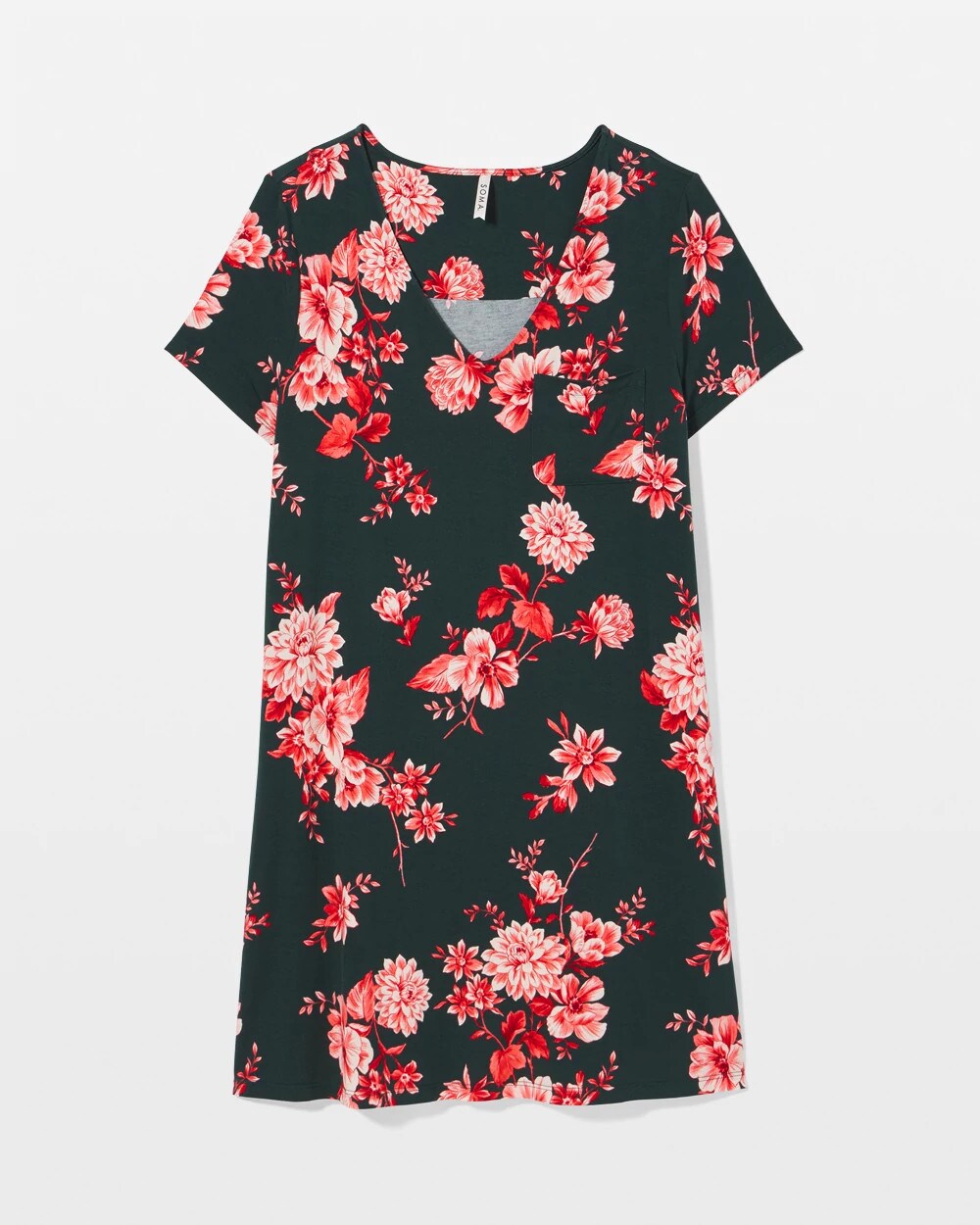 COTTAGE FLORAL GREEN Short Sleeve Sleepshirt