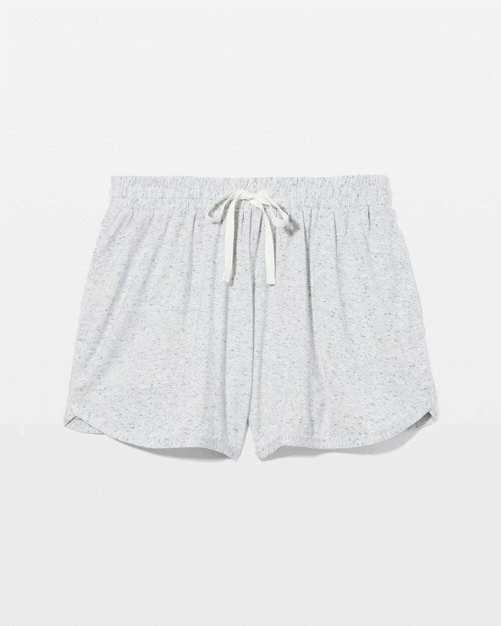 BLUE SLUB Slub Curved Hem Pajama Short