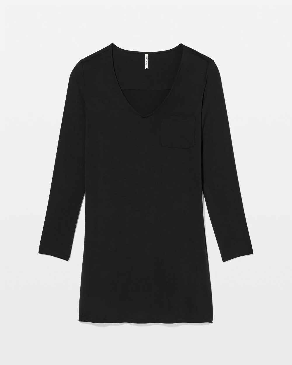 BLACK Long-Sleeve Sleepshirt
