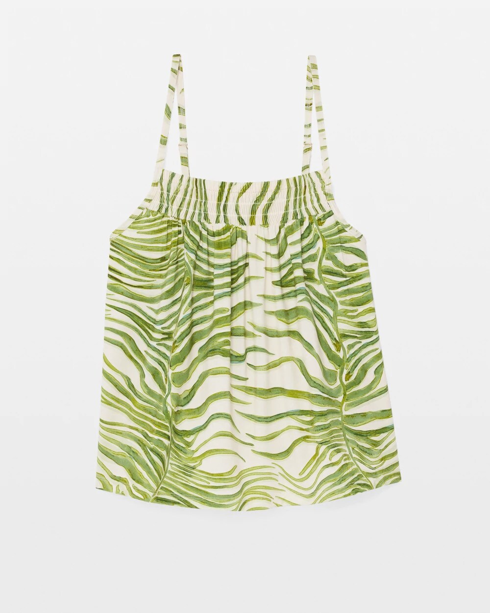 INTO THE GROOVE WHITE SMK Smocked Pajama Cami