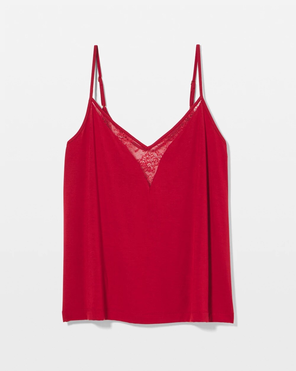 PAINT THE TOWN RED Lace Trim Cami