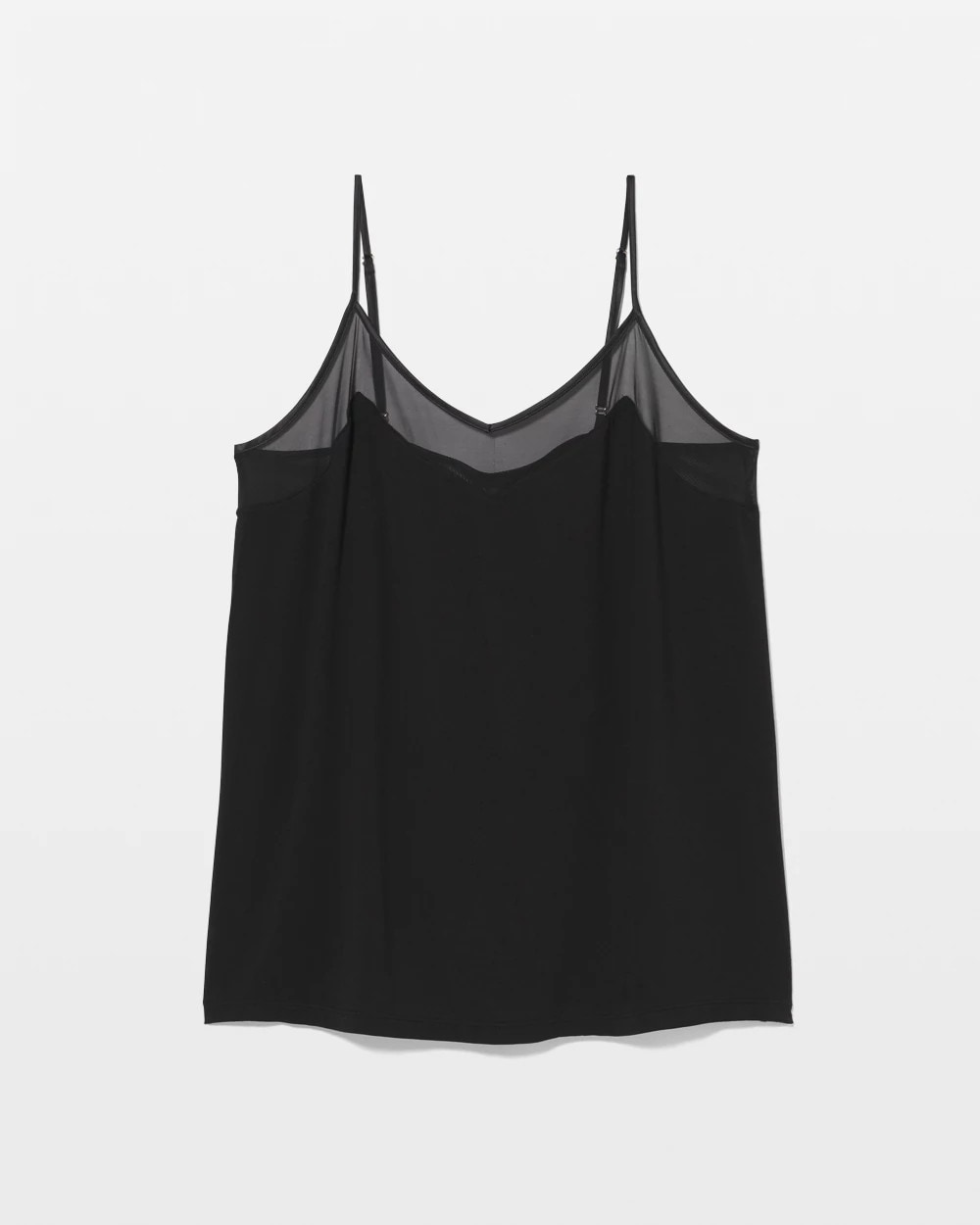 BLACK Mesh Trim Pajama Cami