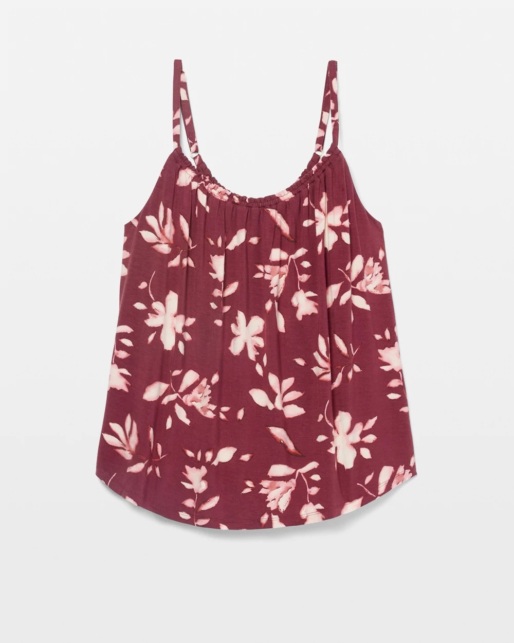 BUDDING ROMANCE VERMILL Shirred Neck Pajama Cami