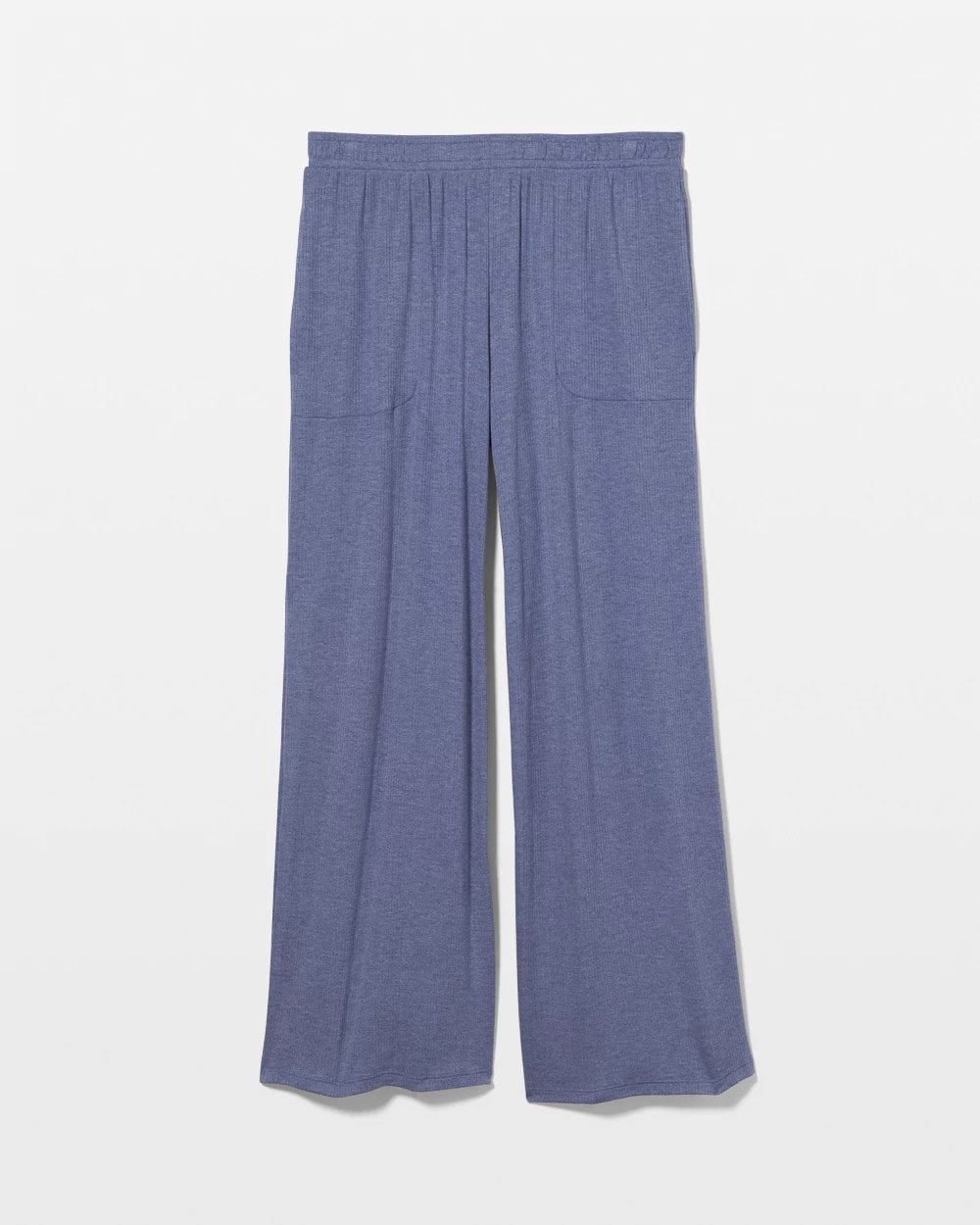 HEATHER DUSK Lightweight Rib Knit Wide Leg Pajama Pants