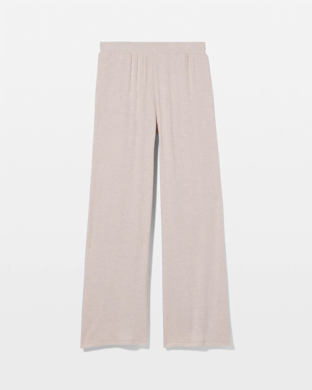 HEATHER BARELY THERE Lightweight Rib Knit Wide Leg Pajama Pants
