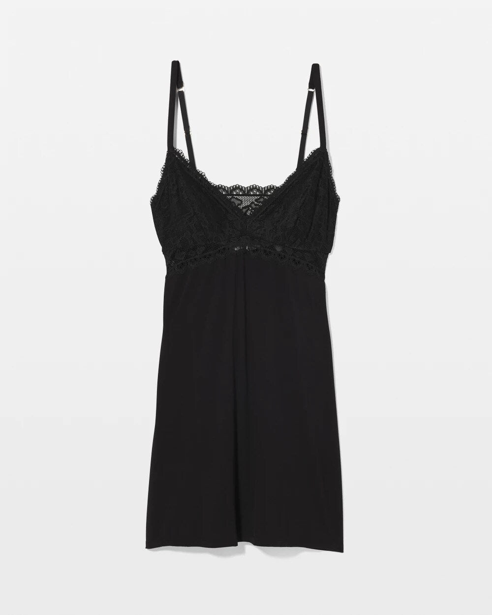 BLACK Soft Support Lace Chemise