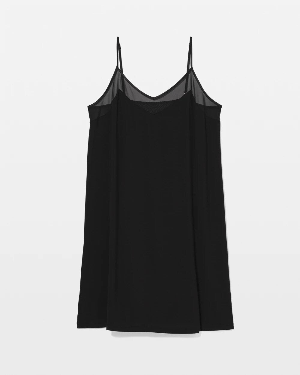 BLACK Mesh Trim Chemise