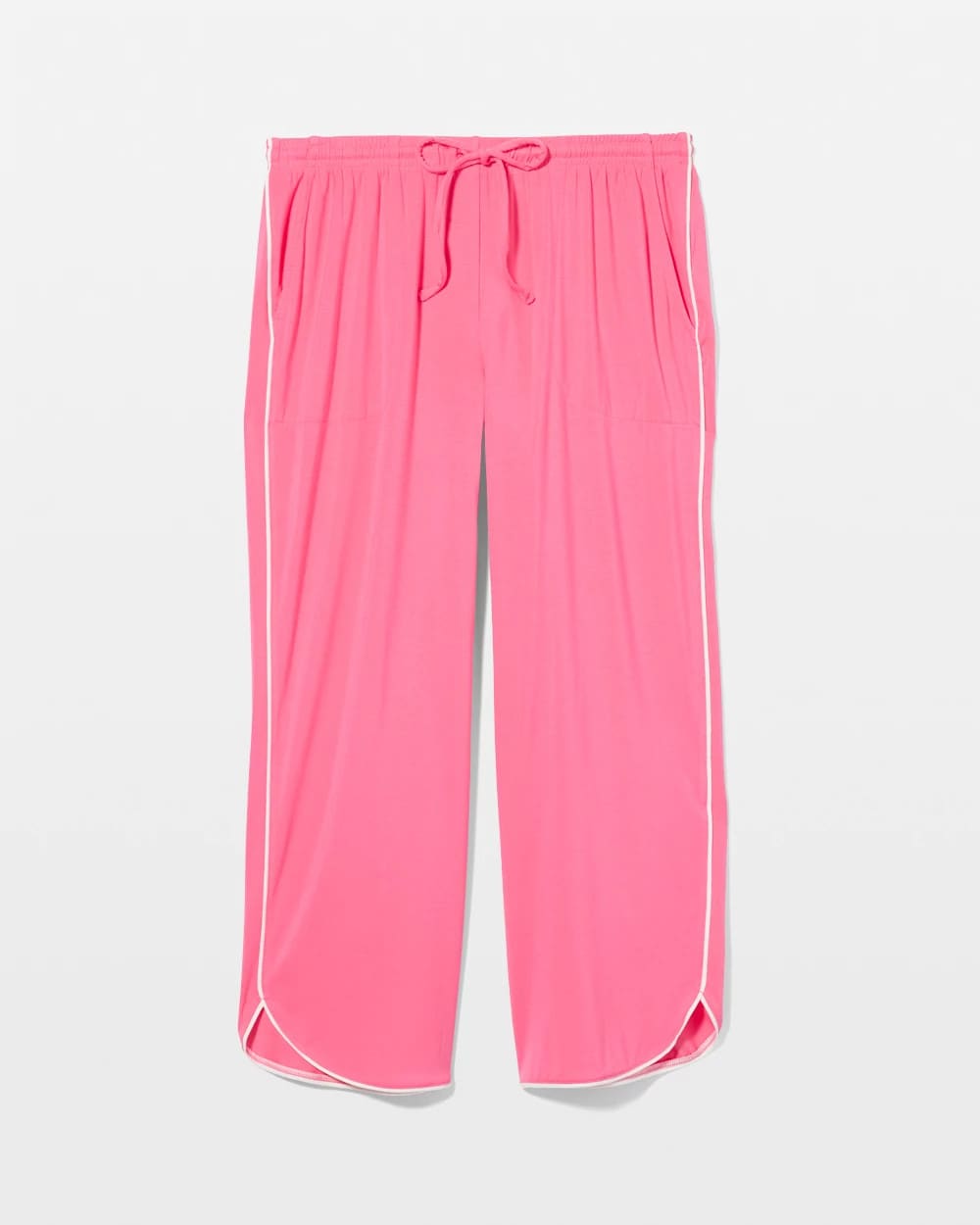 CAMELLIA ROSE Solid Piped Crop Pajama Pant
