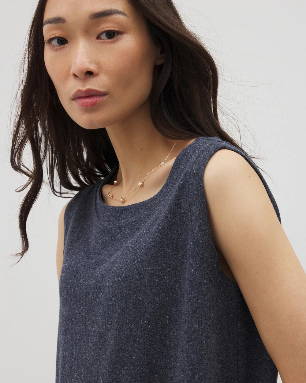 HEATHER ECLIPSE Rib Knit Sleeveless Top